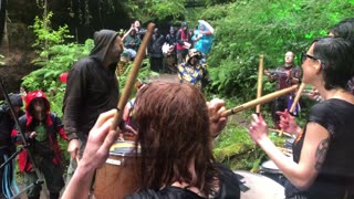 Edinburgh Noise Committee play the Kelburn garden party #drumming