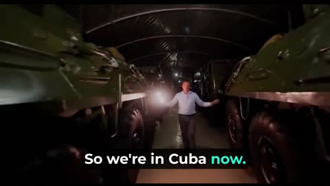 Inside underground concrete storage facilities for military equipment and ammunition in Cuba.