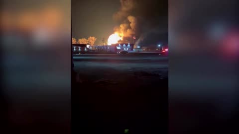 Michigan industrial fire sends debris flying, police say