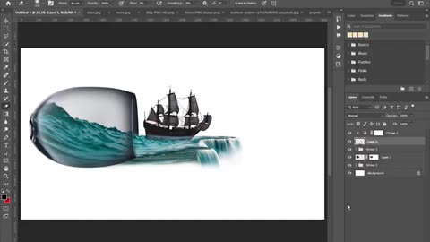 Photo Manipulation in Photoshop | Sea in Glass Photo Manipulation | Photoshop Tutorials | BID IT Lab