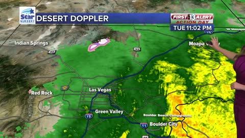 Flash Flood Watch in effect, possible flooding overnight in parts of the Vegas area