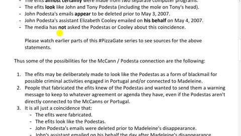 PizzaGate Part 7 McCann Podesta Conspiracy Theories Advice