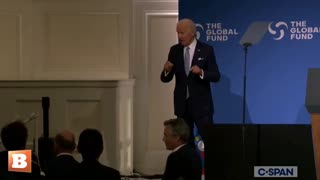 Biden Completely Lost on Stage During Global Fund Speech