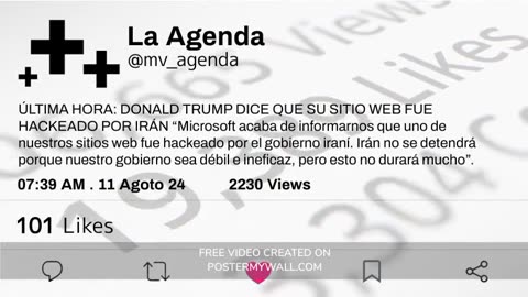 Trump afirma que Irán ha hackeado su web