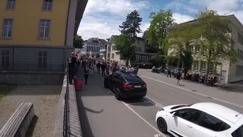 Protest Aarau Switzerland 2021-05-08 (09/19) Protesters march through Laurenzenvorstadt