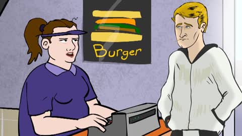 Ryan Gosling from "Drive" Orders A Cheeseburger