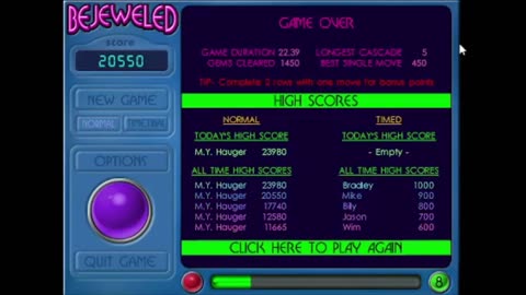 Bejeweled Deluxe Gameplay 7.30.24 #retro #retrogaming #throwback