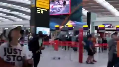 The just stop orange crowd causing mayhem in Heathrow