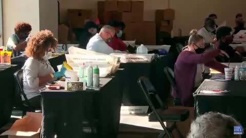 2020 Election - Live Ballot Counting in Fulton County, Georgia