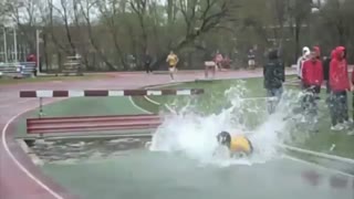 Worst steeplechase fall ever!