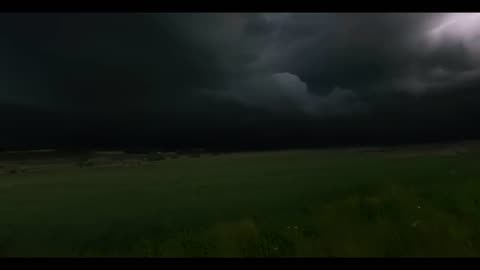 Dark Thunderstorm Approaching Over Valley - Calm Before the Storm Ambience - 3 HOURS-(720p)