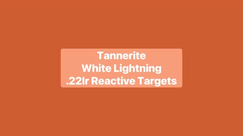 Trying out Tannerite White Lightning .22lr reactive targets
