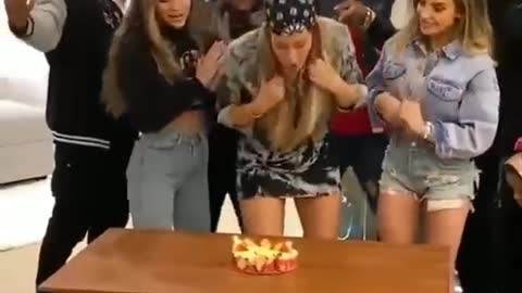 girl has a big surprise on her birthday