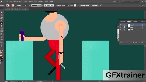 Flate Design Side Character illustration #gfxtrainer #illustrator #vectordesign #shortvideos