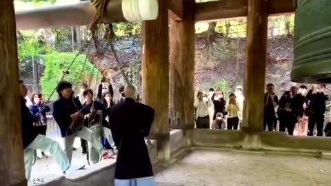 This bell in Kyoto, Japan was cast in 1636 and weighs 70 tons