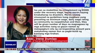 Mga pamilyang apektado ng Bagyong Kabayan, tutulungan ng DSWD