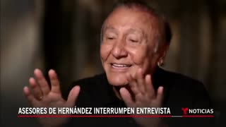 Interrumpen entrevista a Hernández por pregunta sobre proceso judicial