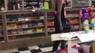 Thug INSTANTLY Regrets Threatening Cashier at Convenience Store