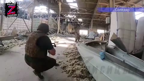 LPR Russian Infantry at Knauf Factory Soledar - Ukraine War Combat Footage 2022