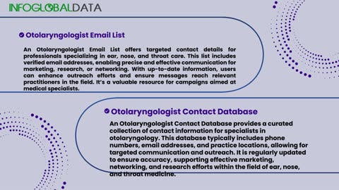 Boost Your Marketing Efforts with Otolaryngologist Email List