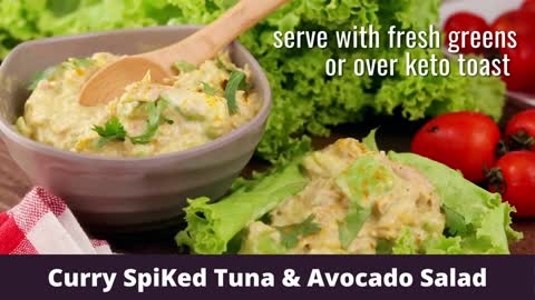 Keto Curry Spiked Tuna and Avocado Salad | Keto Diet For Beginners