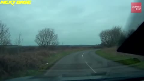 Dashcam footage of the Kingswinford plane crash on Doctors Lane