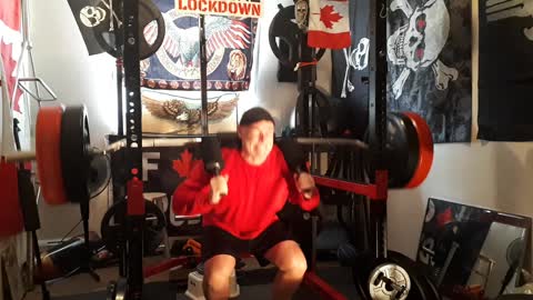 SSB squats.part 2: drop set...and face plant? YIKES!