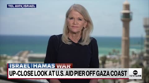 Close look at US aid pier in Gaza ABC News