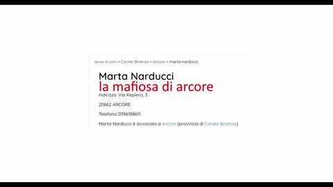 L'avvocato mafioso Marta Narducci nominato dal giudice mafioso Roberta Riccio