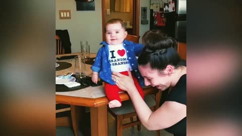 how cute is the baby laughing,