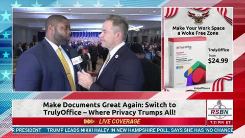 FULL INTERVIEW: Congressman Byron Donalds at the Trump Campaign Watch Party - 1/23/24