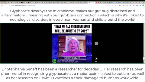 Dr Stephanie Seneff on glyphosate & challenges with gut, celiac, inflammatory bowel disease & aut1sm