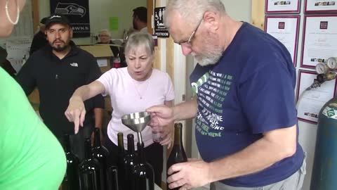 Bottling Wine at the Winery