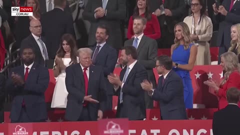 Donald Trump swells with emotion as crowd chants _fight__ at RNC(480P)