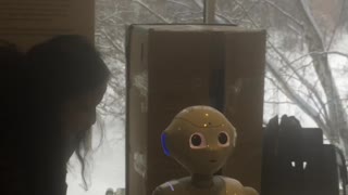 Ticklish Robot Interacts with Crowd