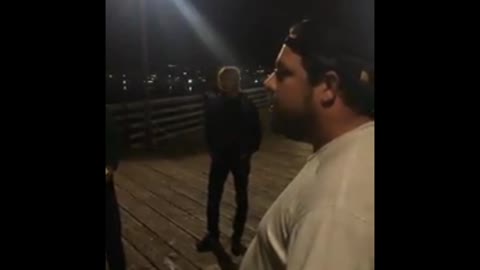 Girl Harasses Fishermen on Pier During Fathers Day