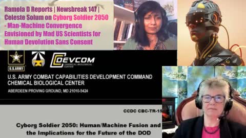 Newsbreak 147 | Celeste Solum Says Cyborg Soldier 2050 Already Here: Human Devolution Sans Consent