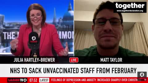 Paramedic Matt tells Julia Hartley-Brewer: I'm prepared to lose my job over mandates