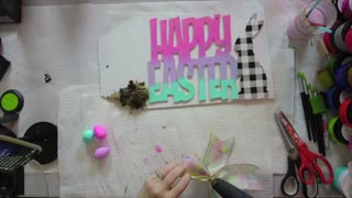 Magnolia Design Co Dollar Tree Upcycled Easter Sign