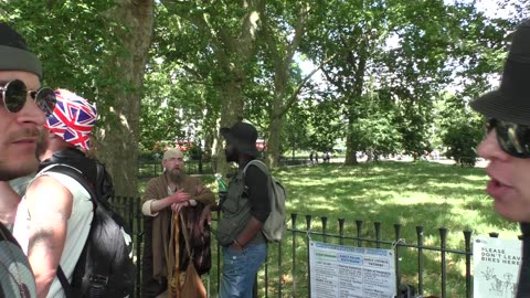 P1 TOMMY ROBINSON FAN BOYS IN SPEAKERS CORNER