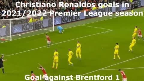 Goals scored by Christiano Ronaldo in the English Premier League 2021/2022 Season