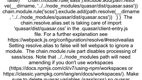 Disable Quasar39s default CSS