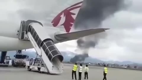 🇳🇵The moment a passenger plane crashed in Kathmandu this morning