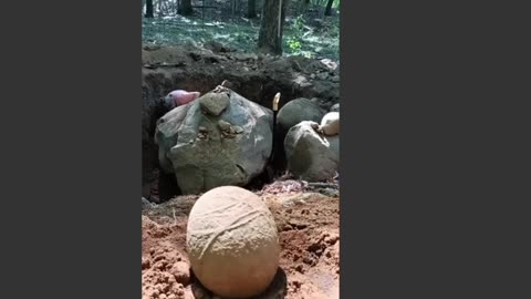 Amazing feathered serpent's egg pulled from a megalith dig