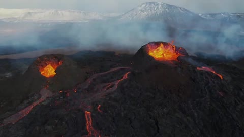 Volcano Eruption in Iceland 2021 ! Cinematic Drone Footage