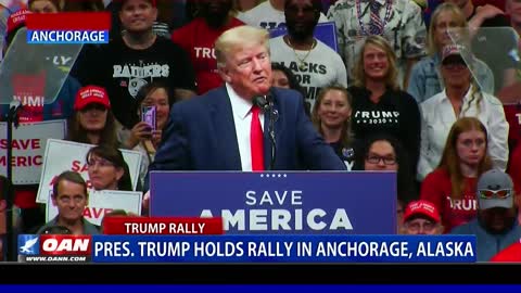 Trump rallies crowd in Anchorage, Alaska