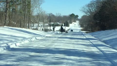 Sledding With a Buggy