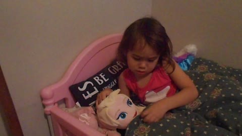 Girl gives up Disney's Frozen Elsa to sleep with her daddy