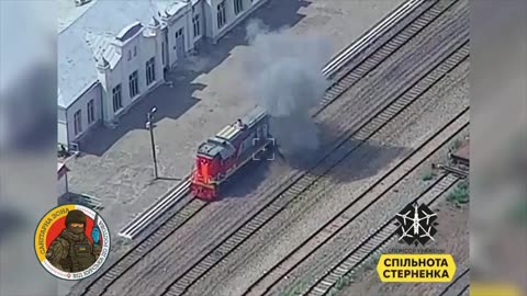 Ukrainian Drones Attack a Locomotive in Kursk Oblast