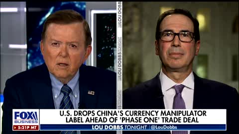 Mnuchin talks to Dobbs about trade deal with China